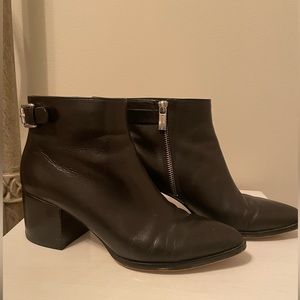 Michael Kors black leather booties
